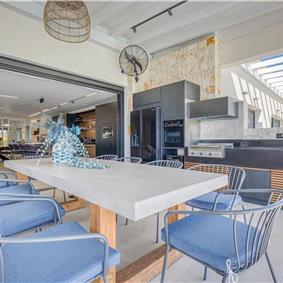 5 bedroom luxury seaside villa with indoor & outdoor pool, near Acharavi, sleeps 10